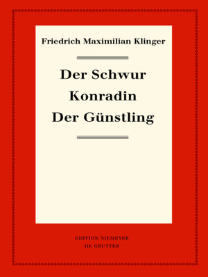 cover image of Der Schwur. Konradin. Der Günstling